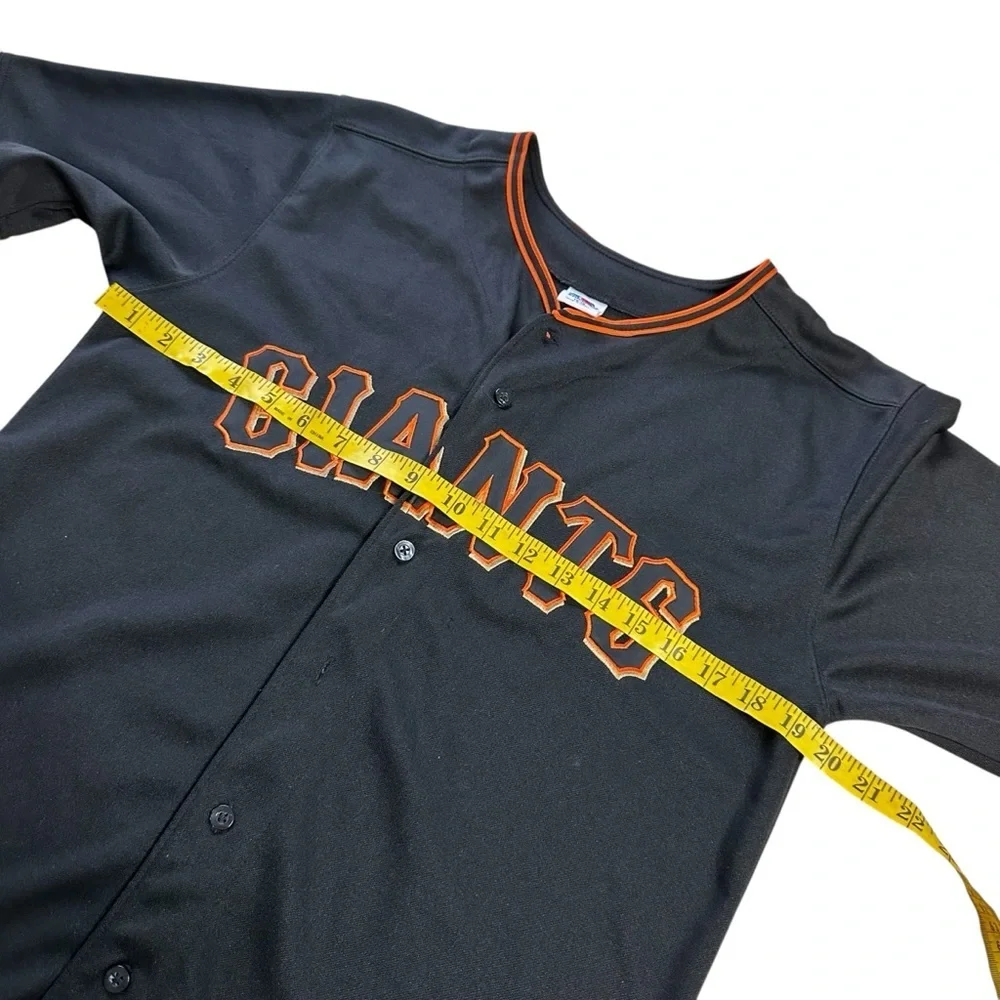 Vintage San Francisco Giants Jersey 14/16 Youth Black MLB Baseball Russell 90s